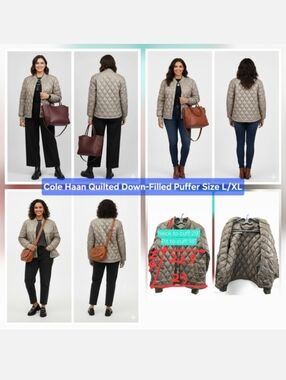 Cole Haan Quilted Down-Filled Puffer Size L/XL